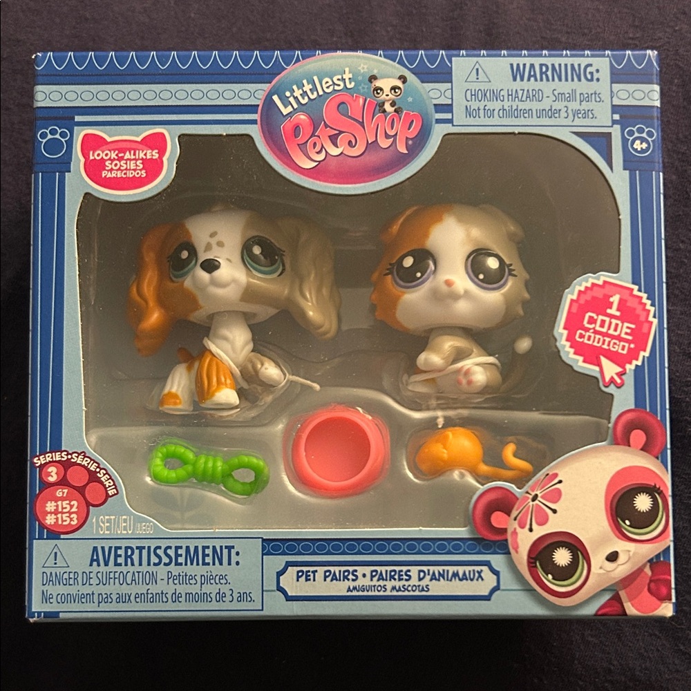 Littlest Pet Shop Series 3 Cocker Spaniel and Cat